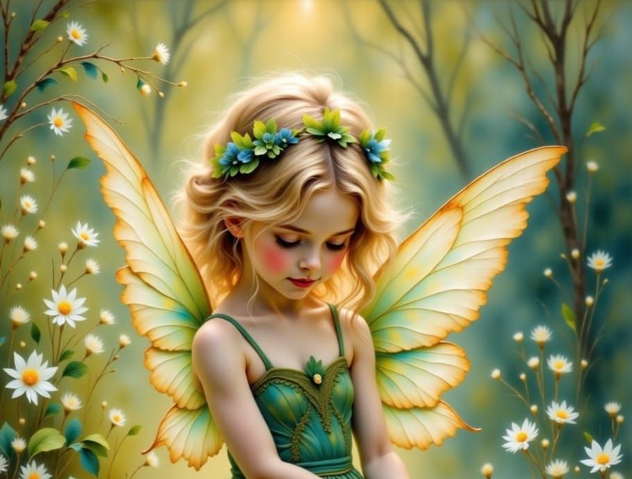 Enchanted Fairy in Whimsical Garden