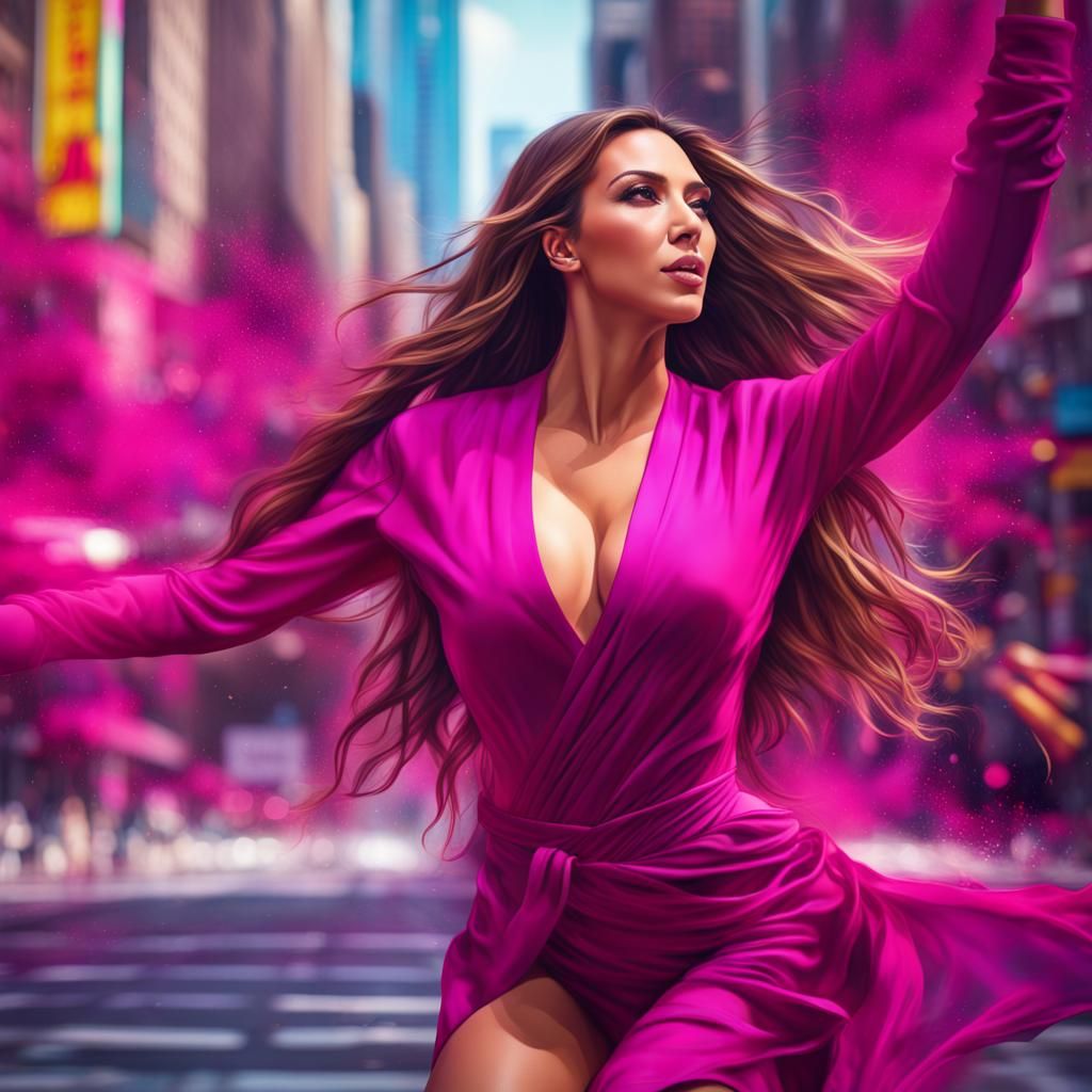 Vibrant Portrait of a Dancer in New York City