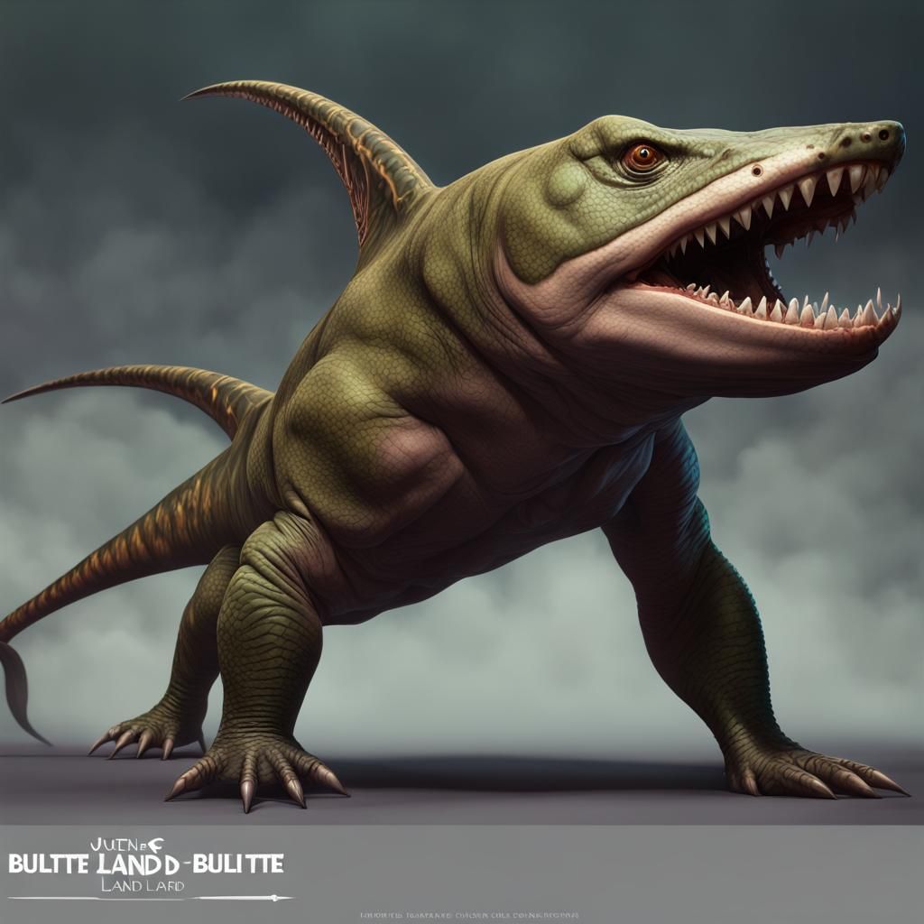 D&D Bulette Land Shark Matte Painting