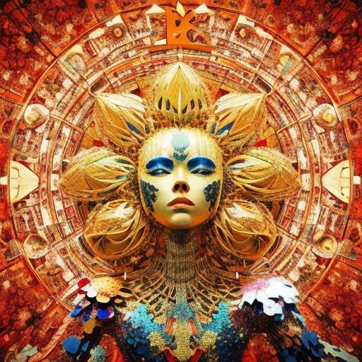 Psychedelic Pineapple: 3D Rendered Masterpiece in 8k