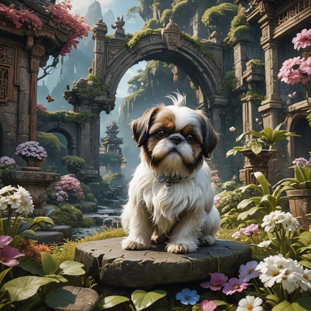 Shih Tzu and Chihuahua: Detailed Fantasy Art