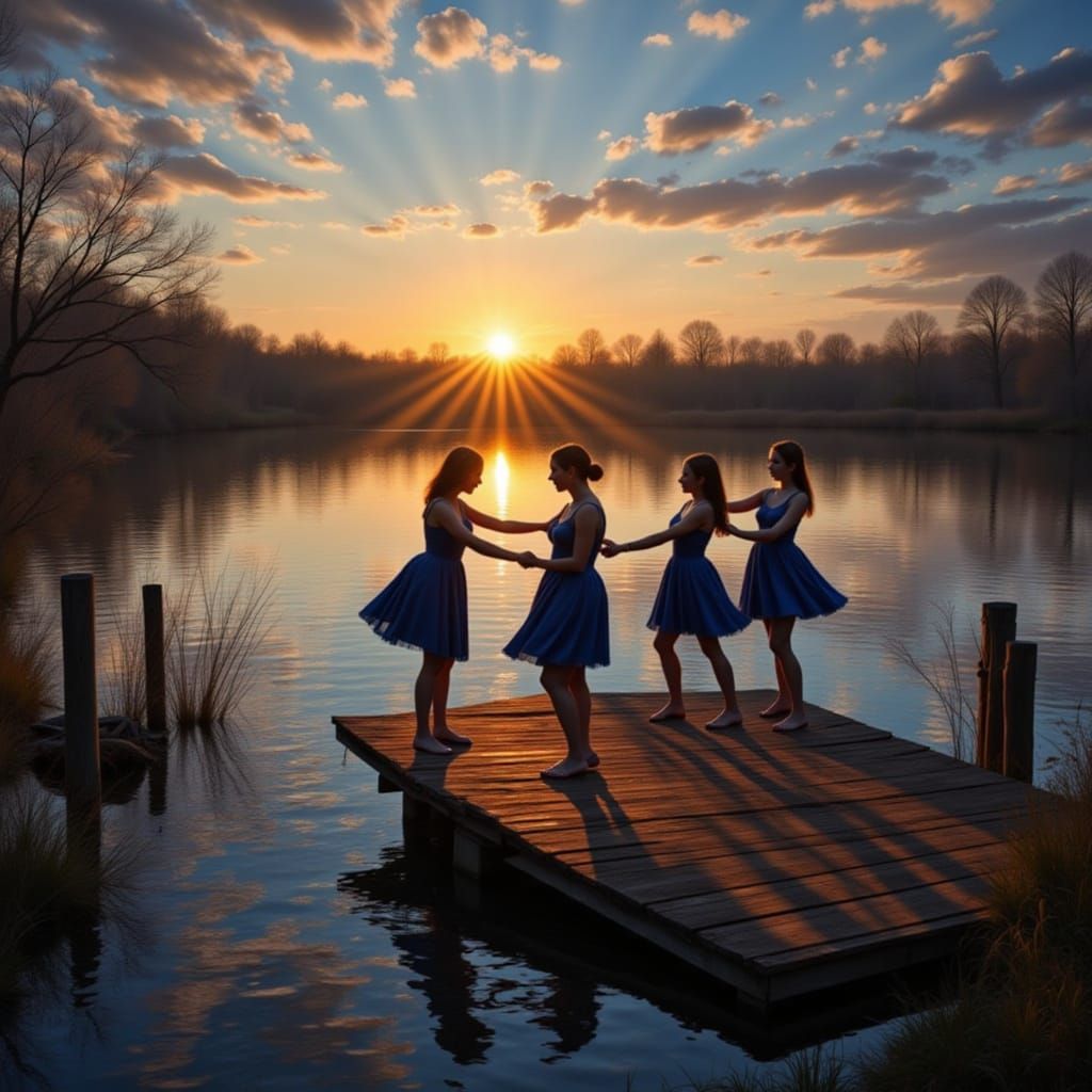 Enchanting Sunset Dance in Vibrant Colors