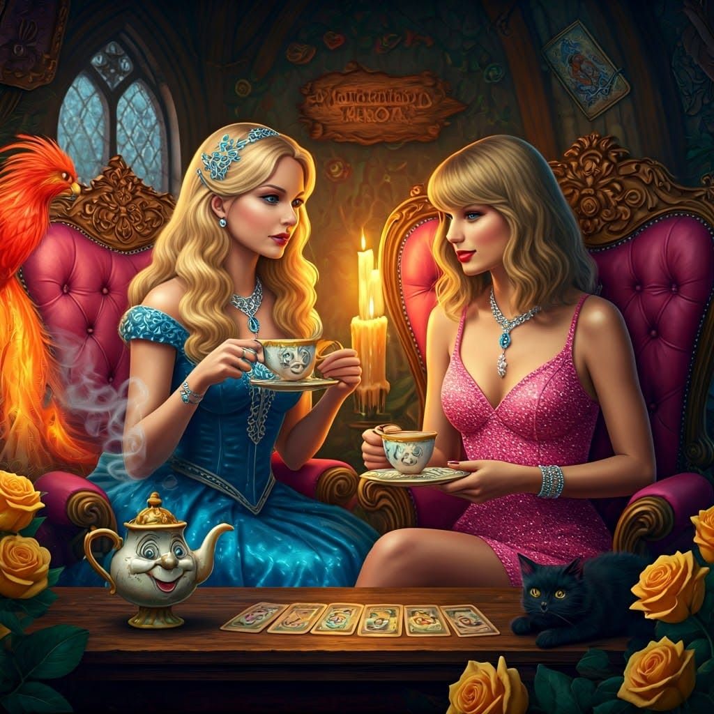 Blonde Alice and Taylor Swift in Wonderland Tarot Enchantmen...