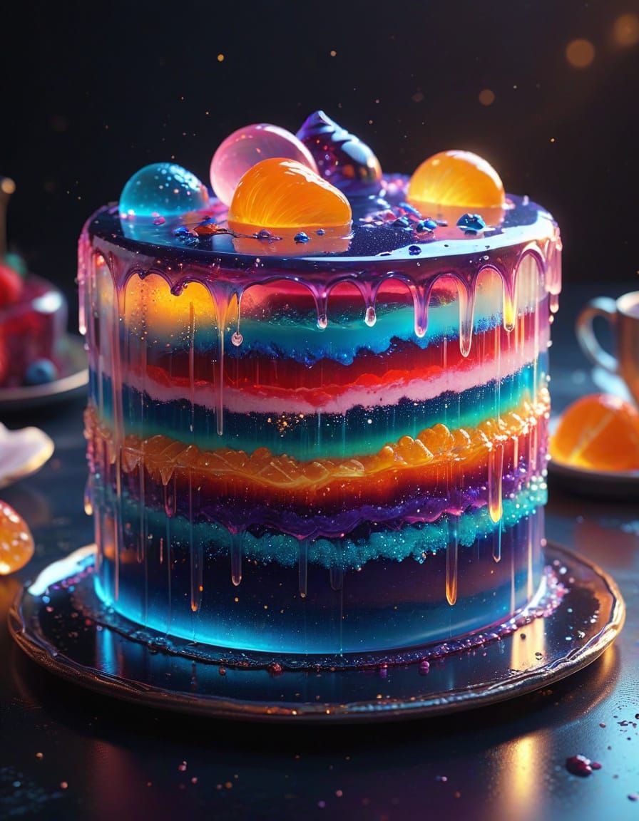 Transparent Jelly Cake
