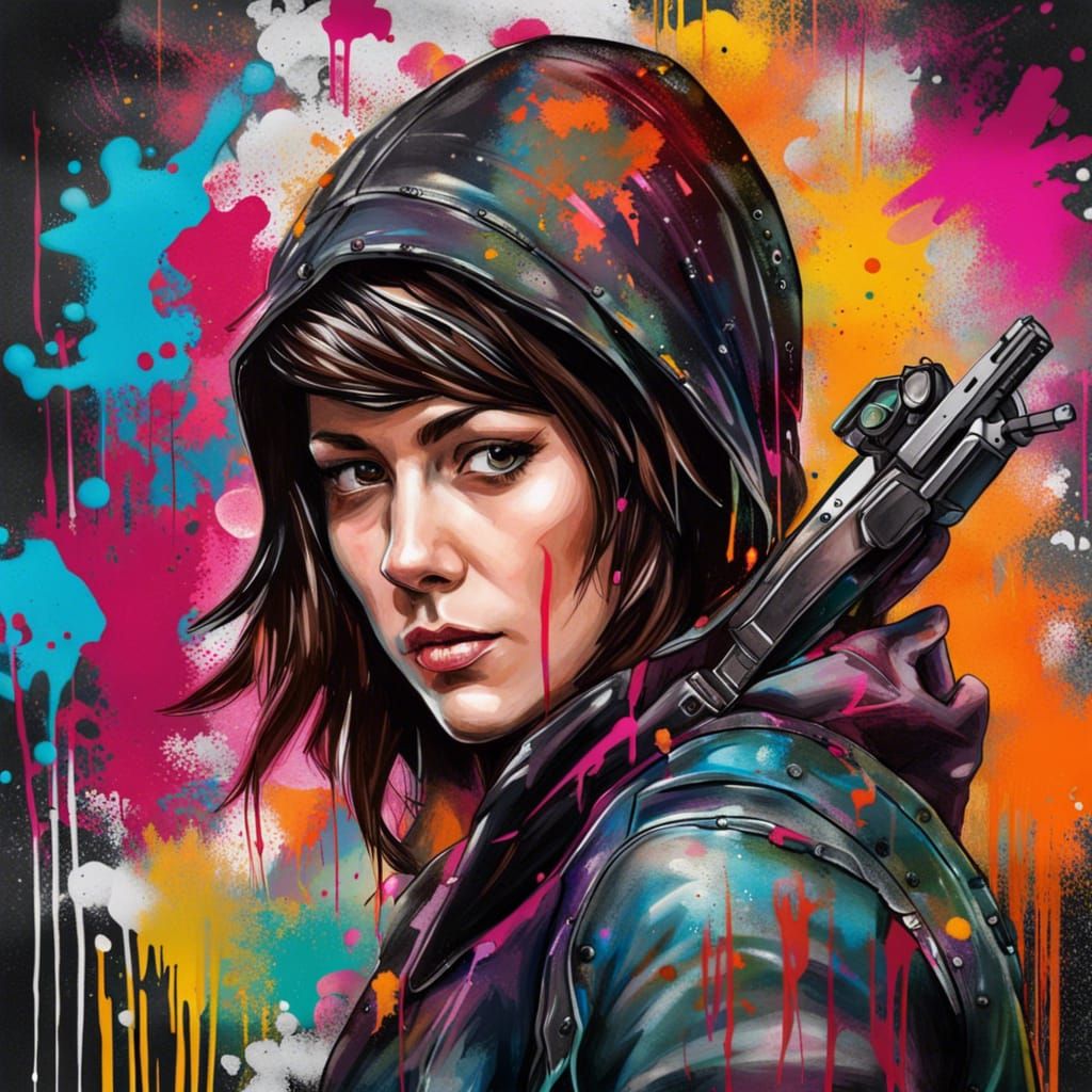 Mary Elizabeth Winstead as Assassin in Graffiti Art