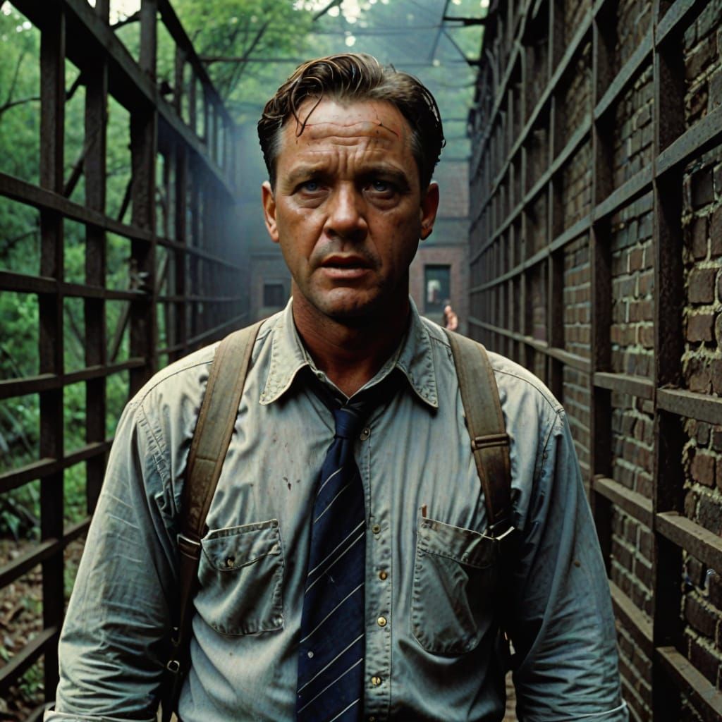 Horror Analog Scene from Shawshank Prison