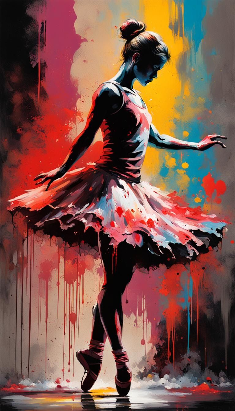 Bloody Ballerina Spotlight, Frank Frazetta Style