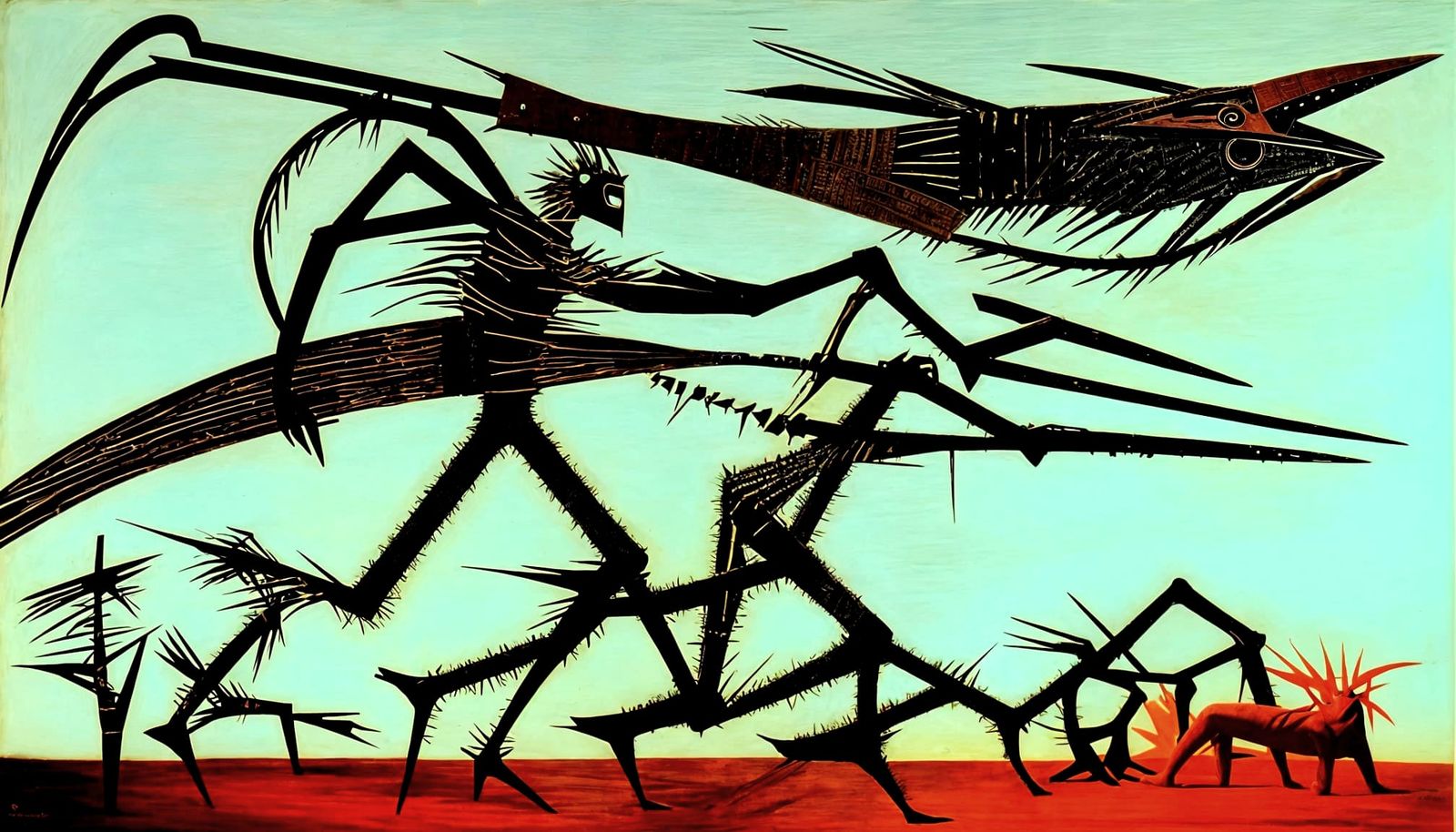 Surreal Abstract Composition in Ernst Style