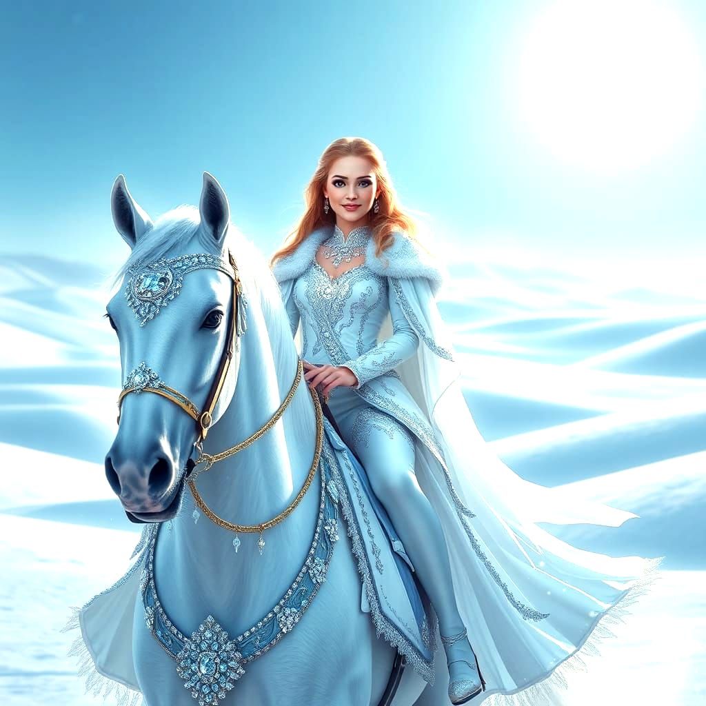 Ethereal Horse Ride: A Matte Painting in 8K