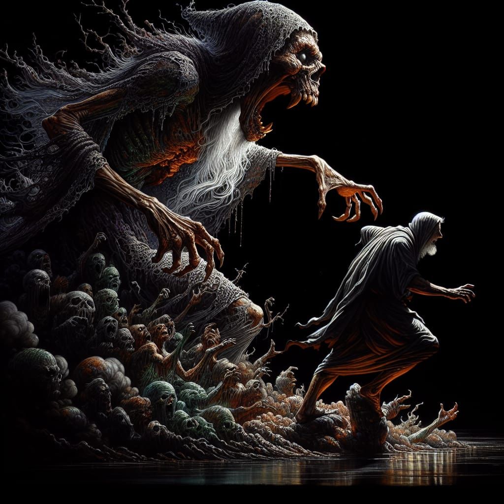 Grotesque Hag Attack in Diabolic Realism