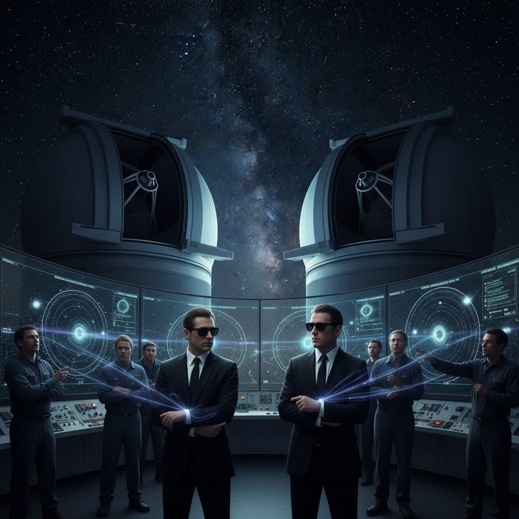 Vera C. Rubin Observatory at Night with MIB Agents