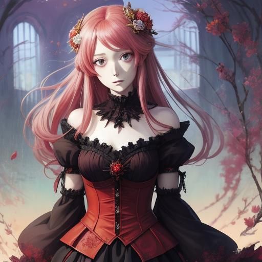 Anime Style Persephone Illustration