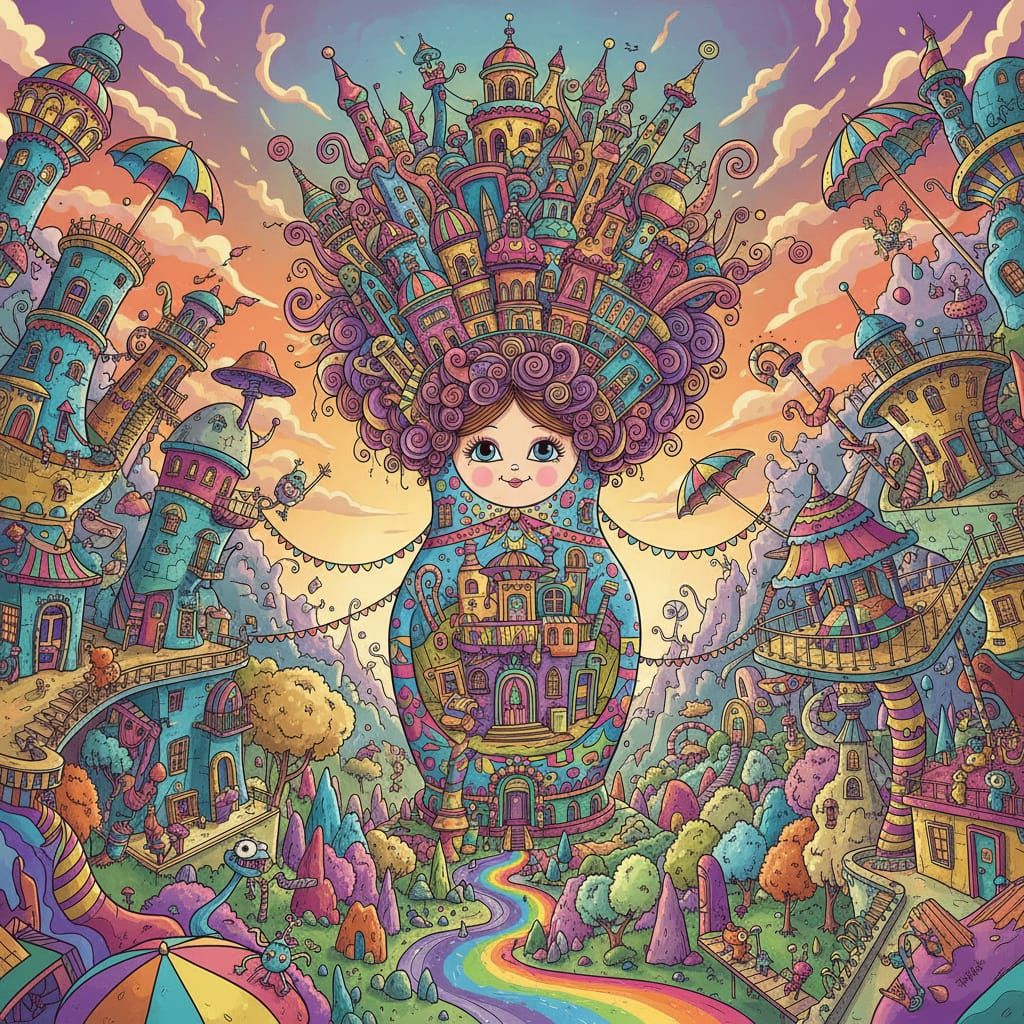 Monumental Matryoshka With Coificacious Multistorey Hair by ...