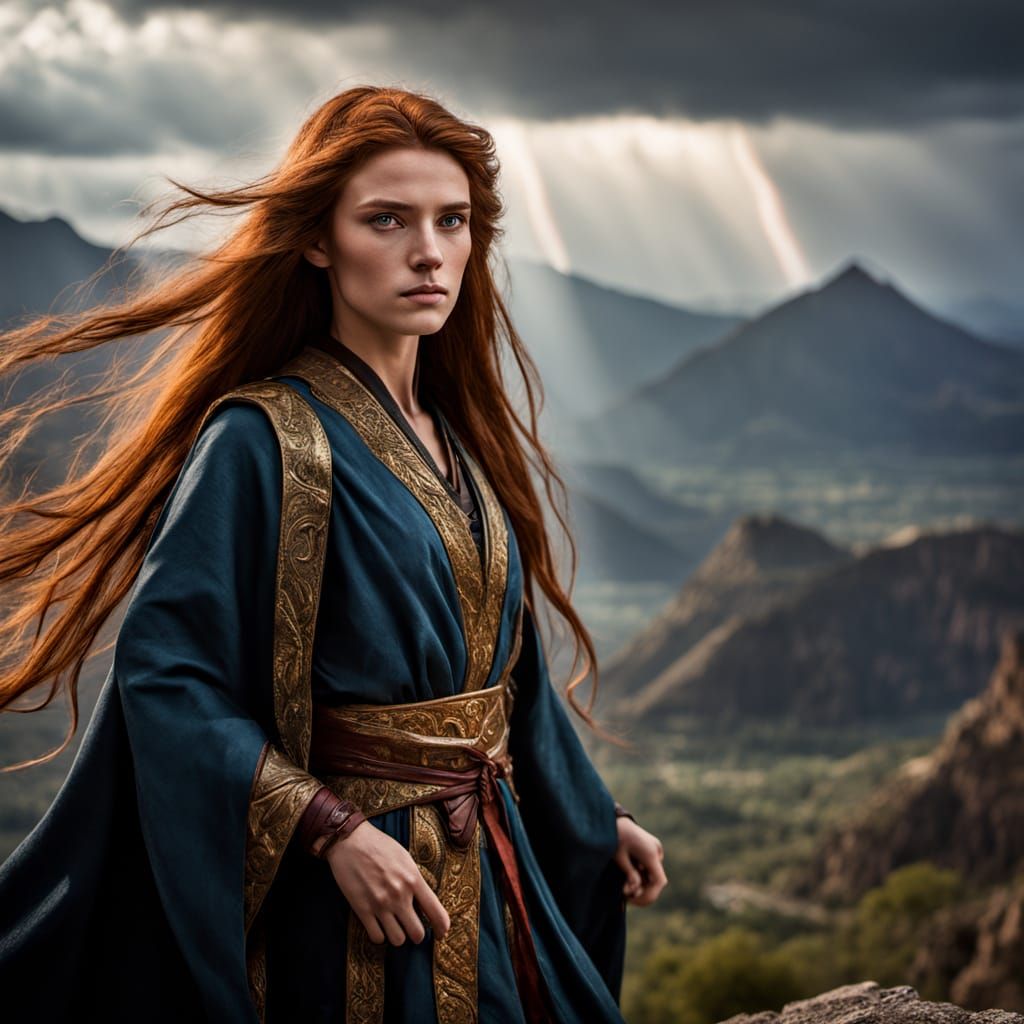 Ethereal High Elf Sorceress Basks in Stormy Glory