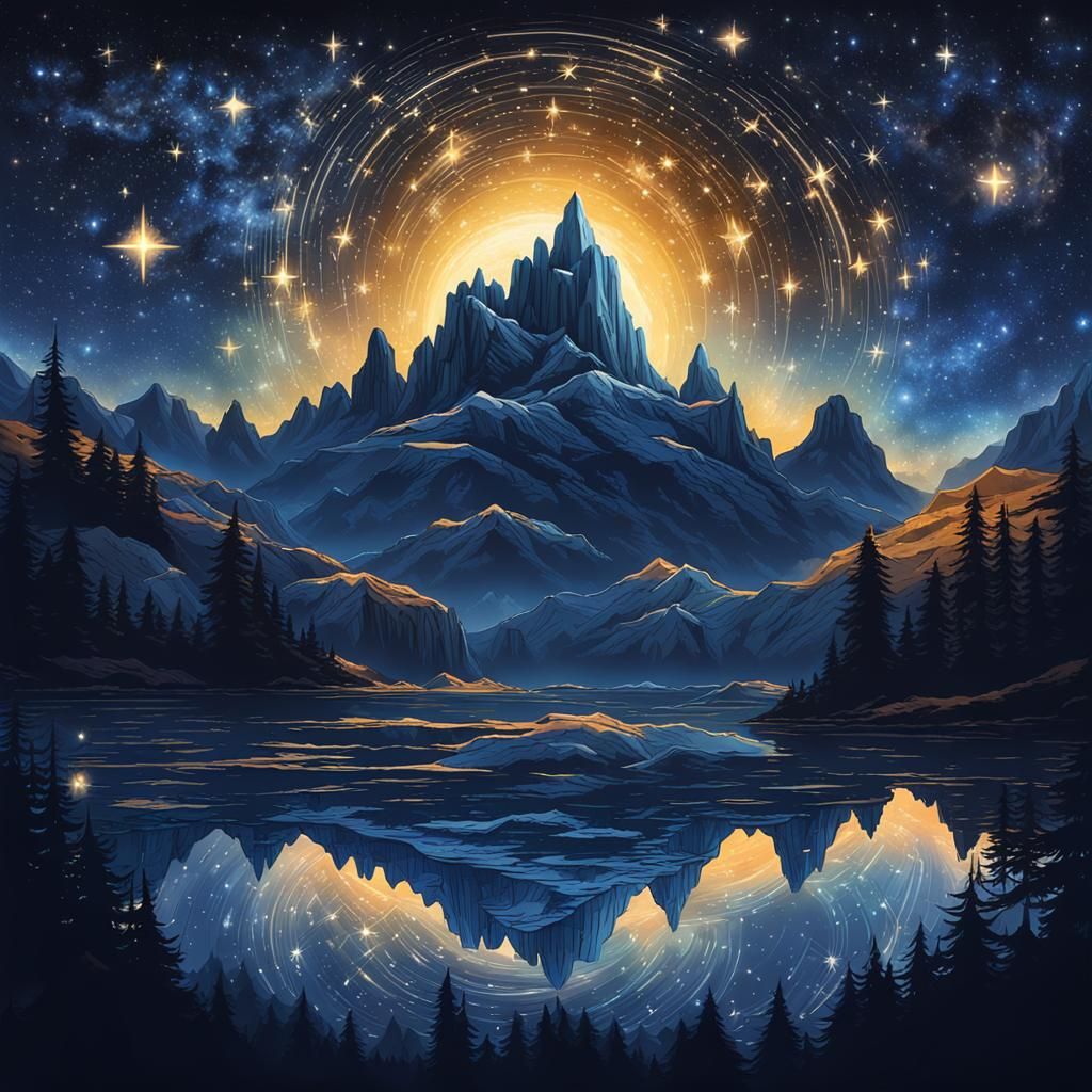 Celestial Majesty: Twinkling Stars in the Night Sky