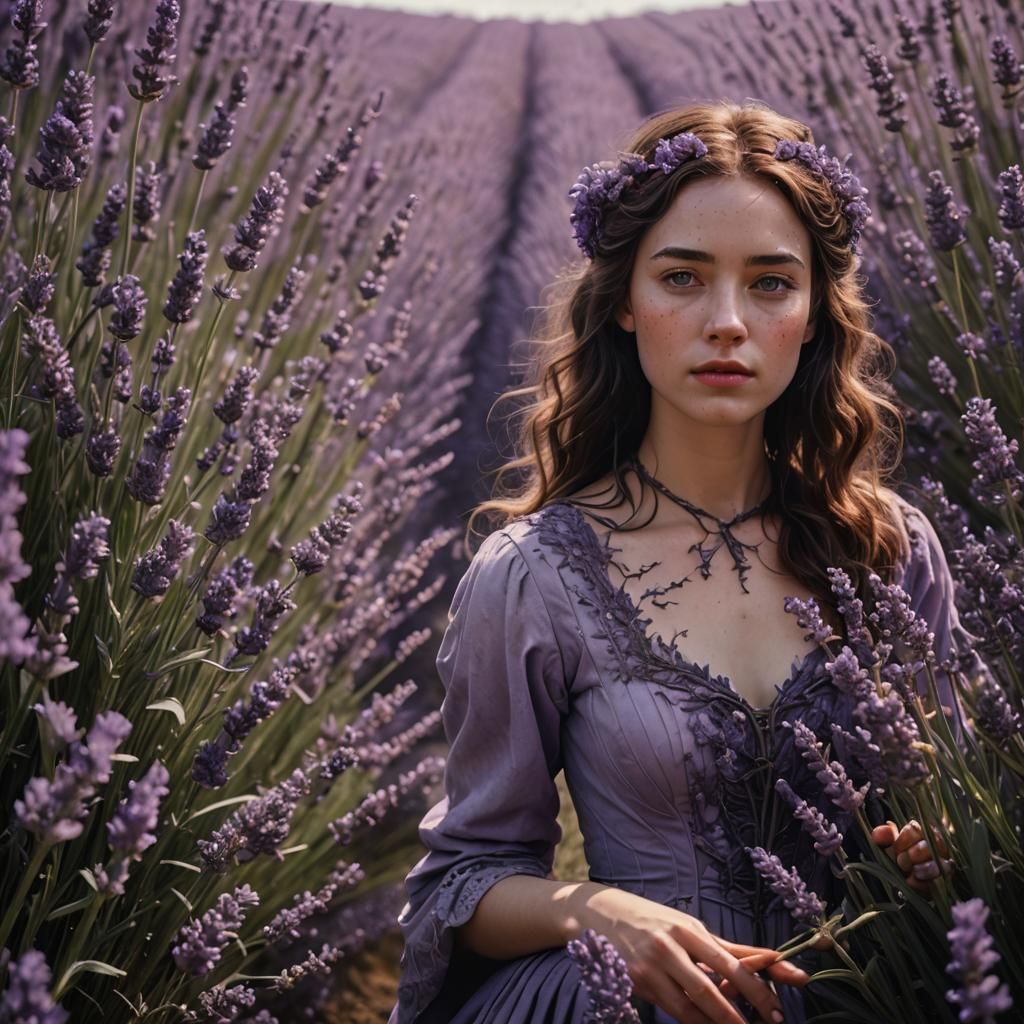 Lavender Woman: A Digital Matte Painting