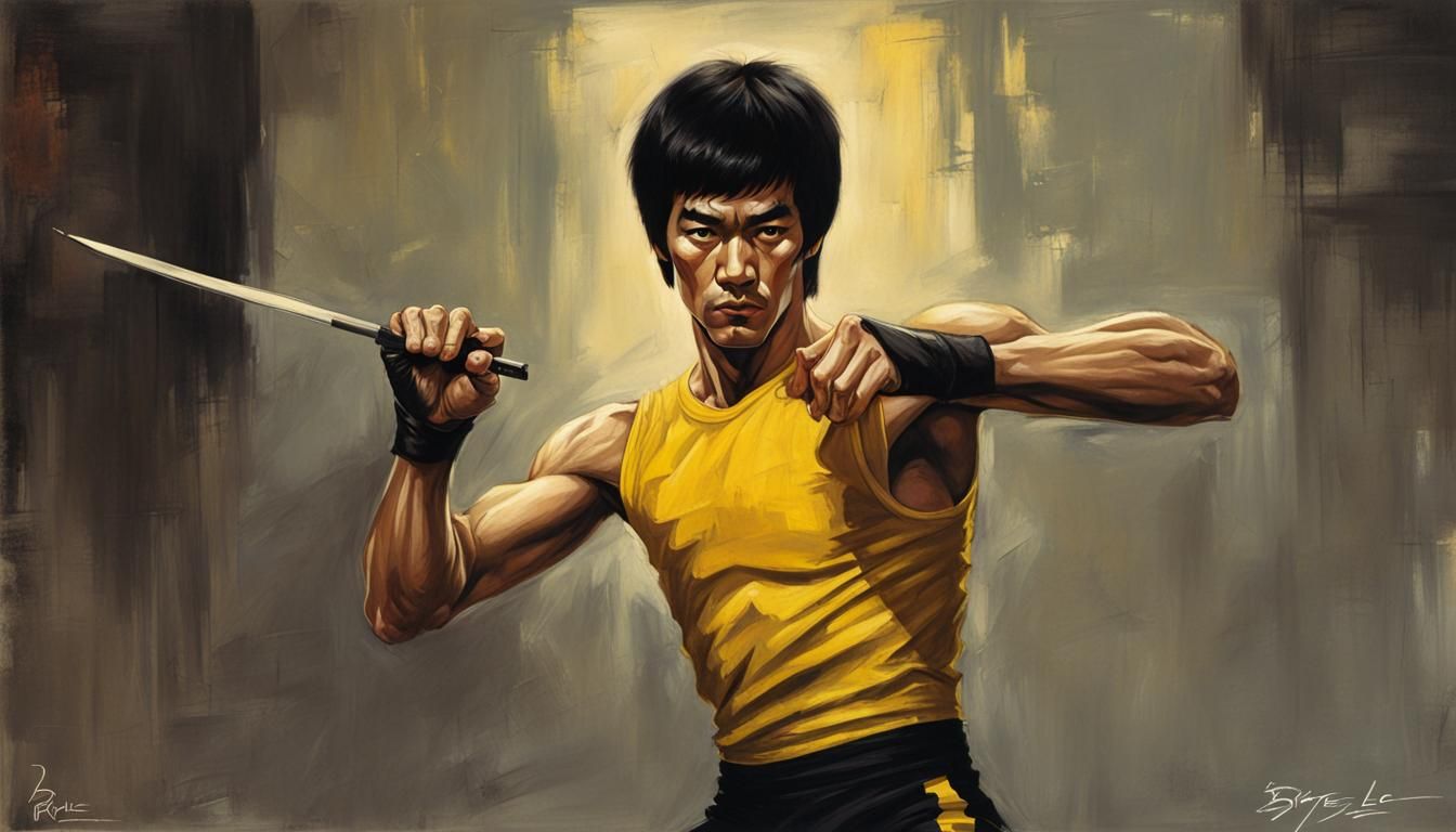 Sinister Bruce Lee Portrait by Greg Rutkowski