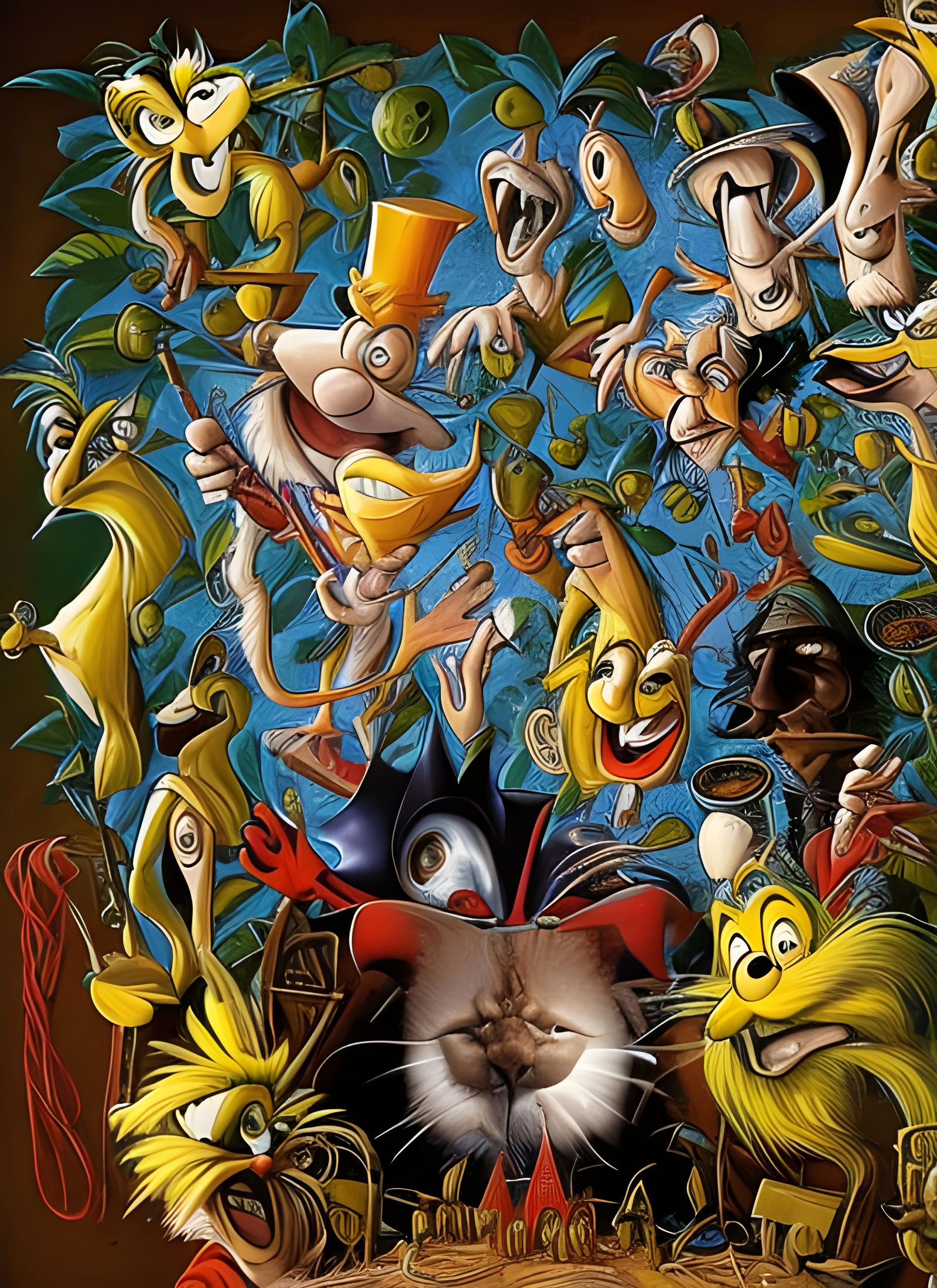 Surreal Abstract Art with Magical Particles