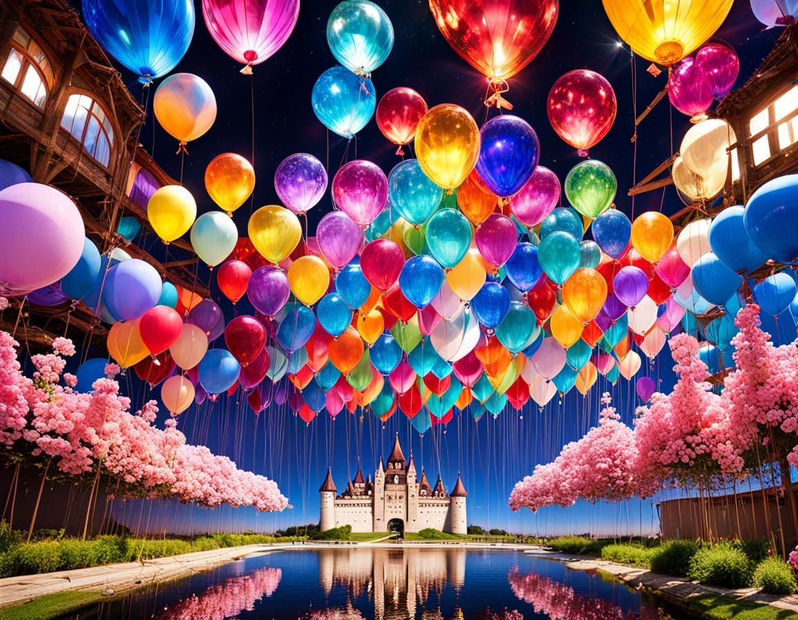 Colorful Xanadu Garden with Bioluminescent Accents