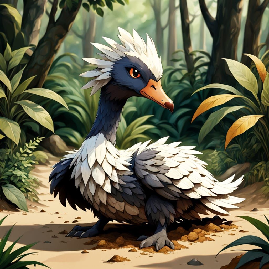 Ground Type Fakemon Swan Inspiration in Pokémon Art Style