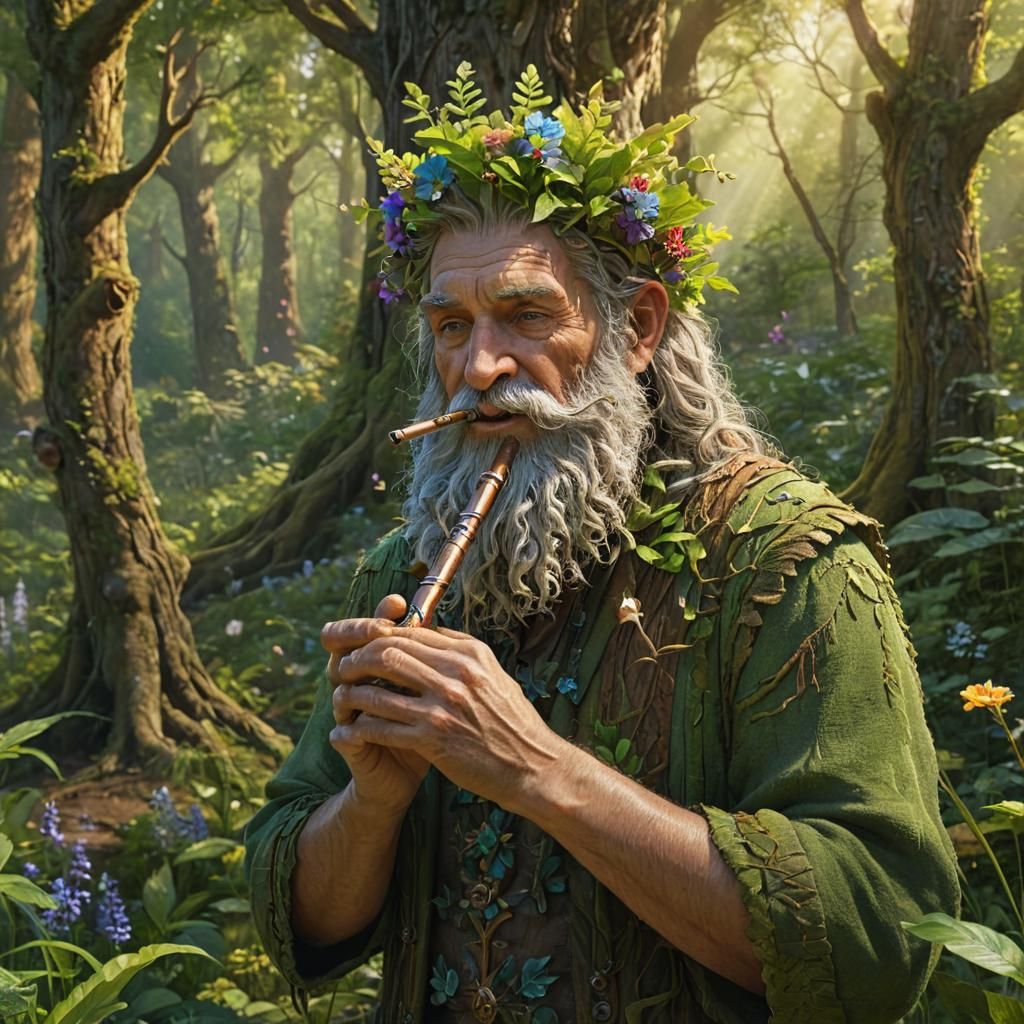 Enchanted Forest Giant with Flower Beard