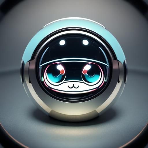 Cute Silverfish Robot Illustration in Kawaii Style