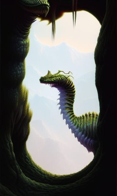 Alien Planet Landscape with Unknown Creatures