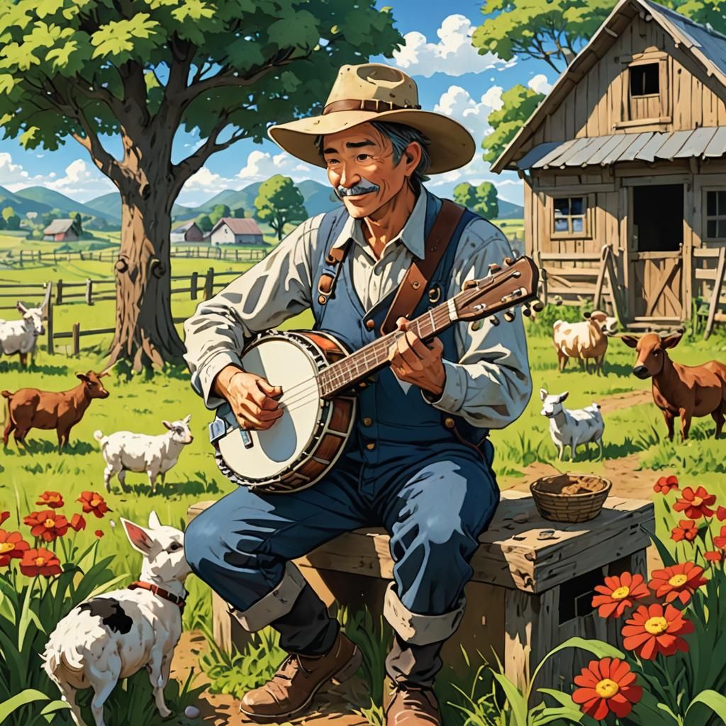 Farmer Plays Banjo: Anime Key Visual