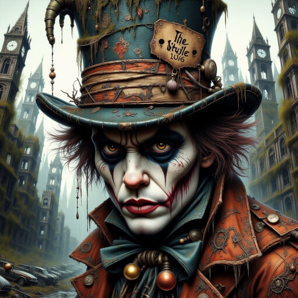 Mad Hatter in Dystopian Ruins
