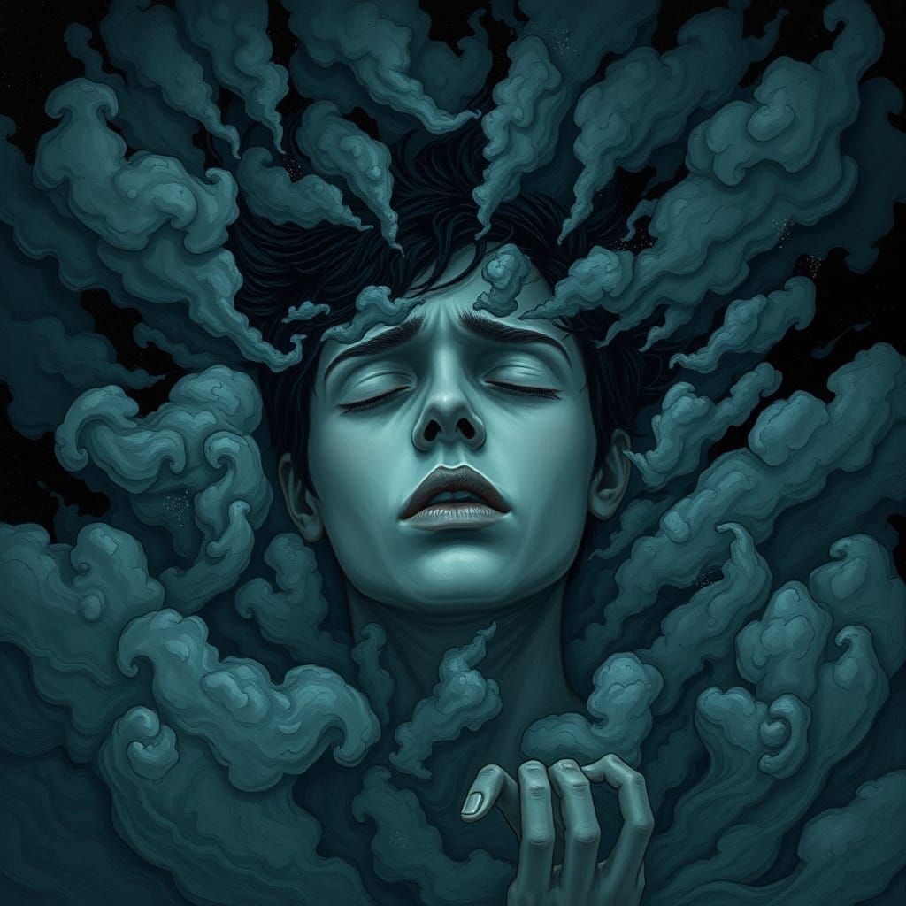 Anxious Mind Trapped in Turbulent Skies