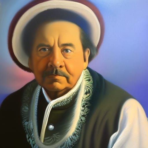 Colorful Hyperrealistic Portrait in Oil