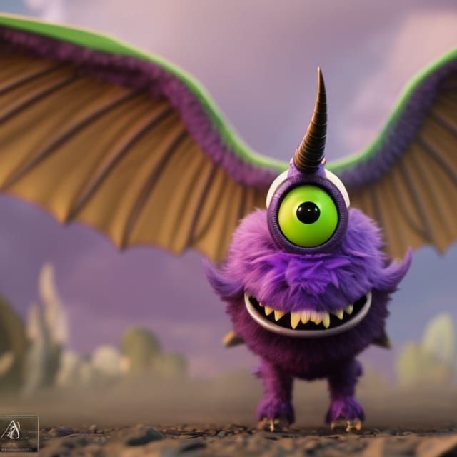 One-Eyed Purple People Eater Alien in Concert