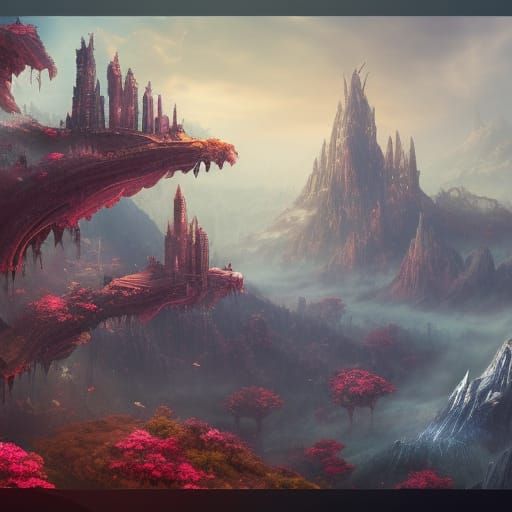 Fantastical Good Morning Matte Painting in 8K