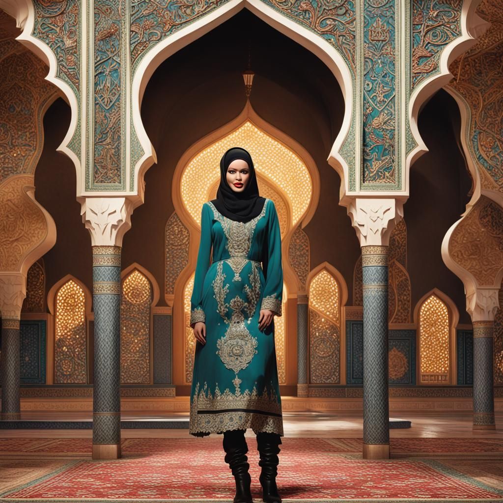 Magazine Cover: Pop Star in Muslim Fashion, Digital Art