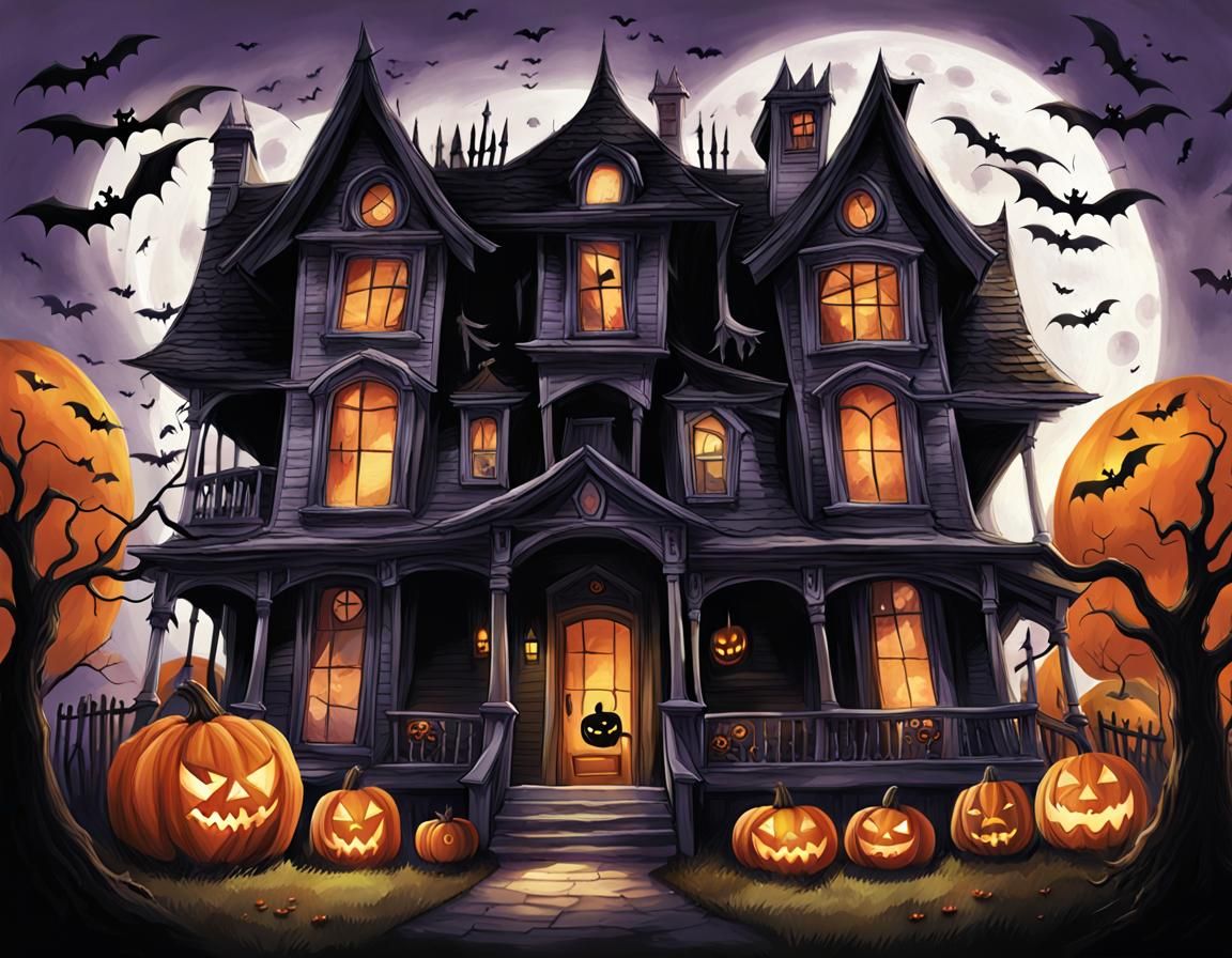 Halloween Split-Screen Concept Art: Trick or Treat