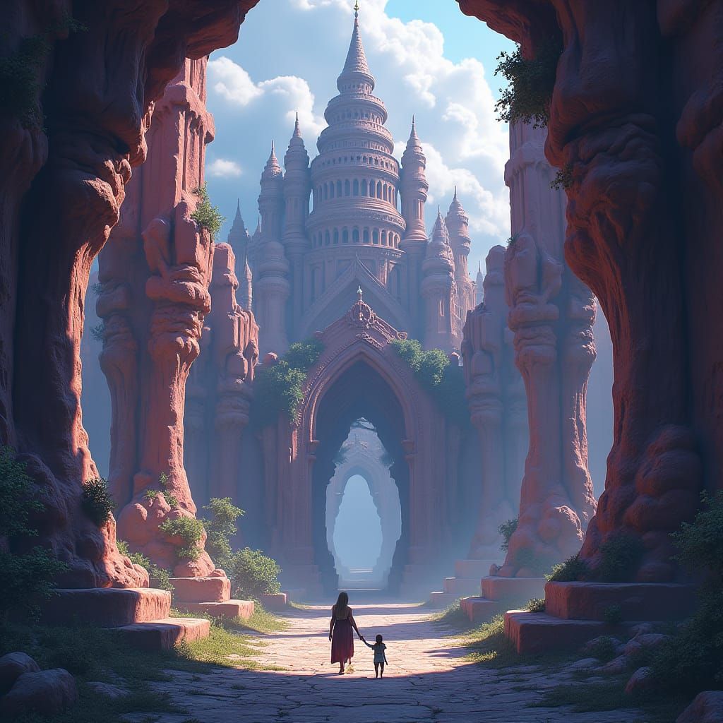 Fantastical Matte Painting with Intricate Details