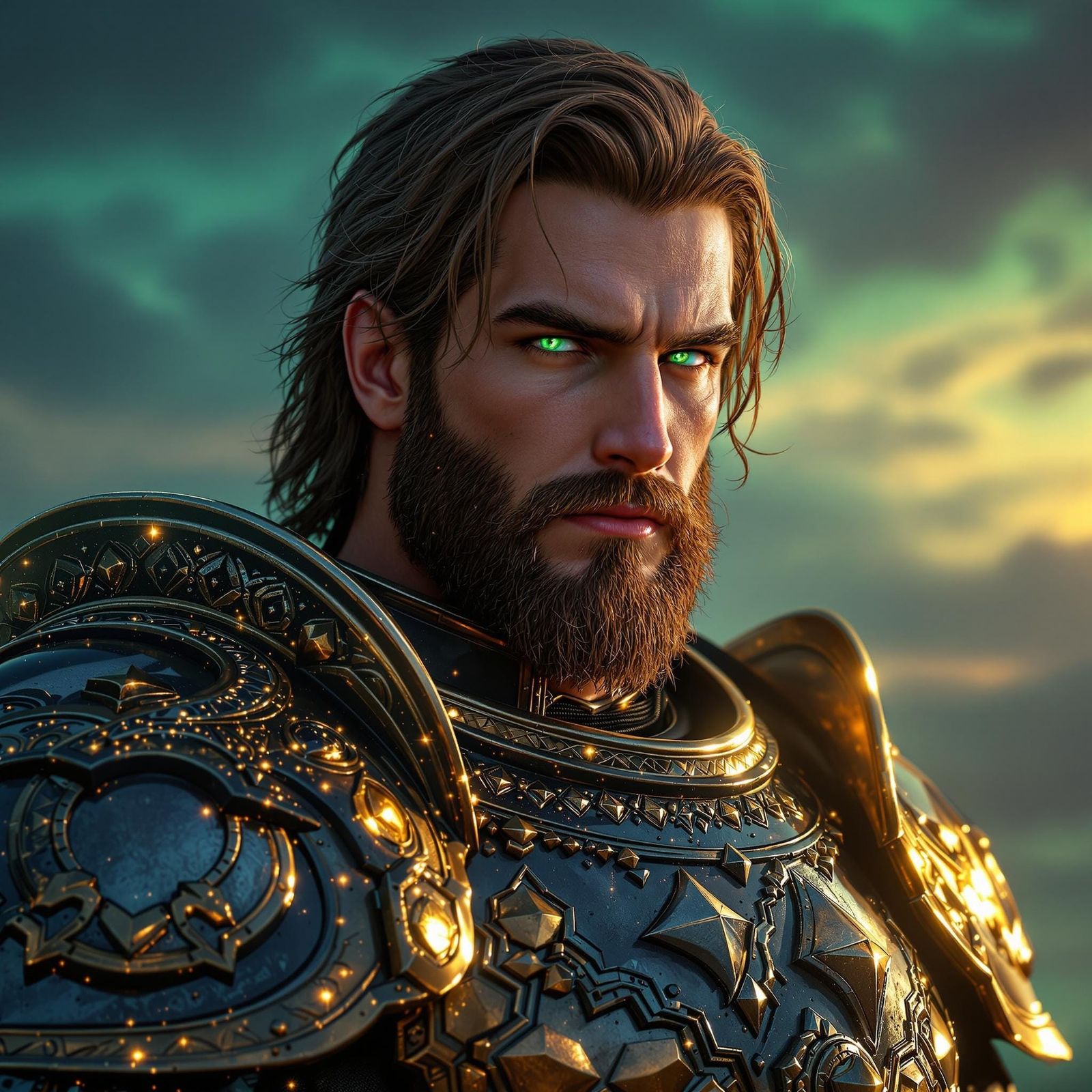 Majestic Paladin in Gleaming Armor