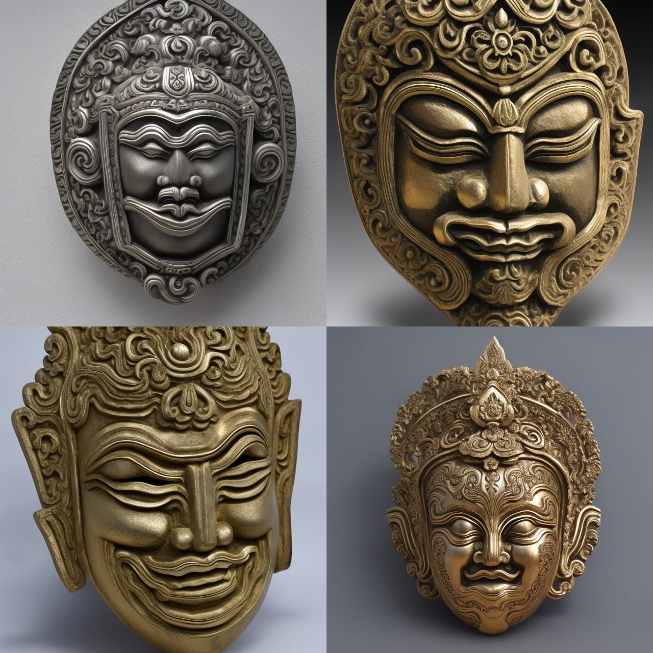 Ornate Balinese God of After Life Mask