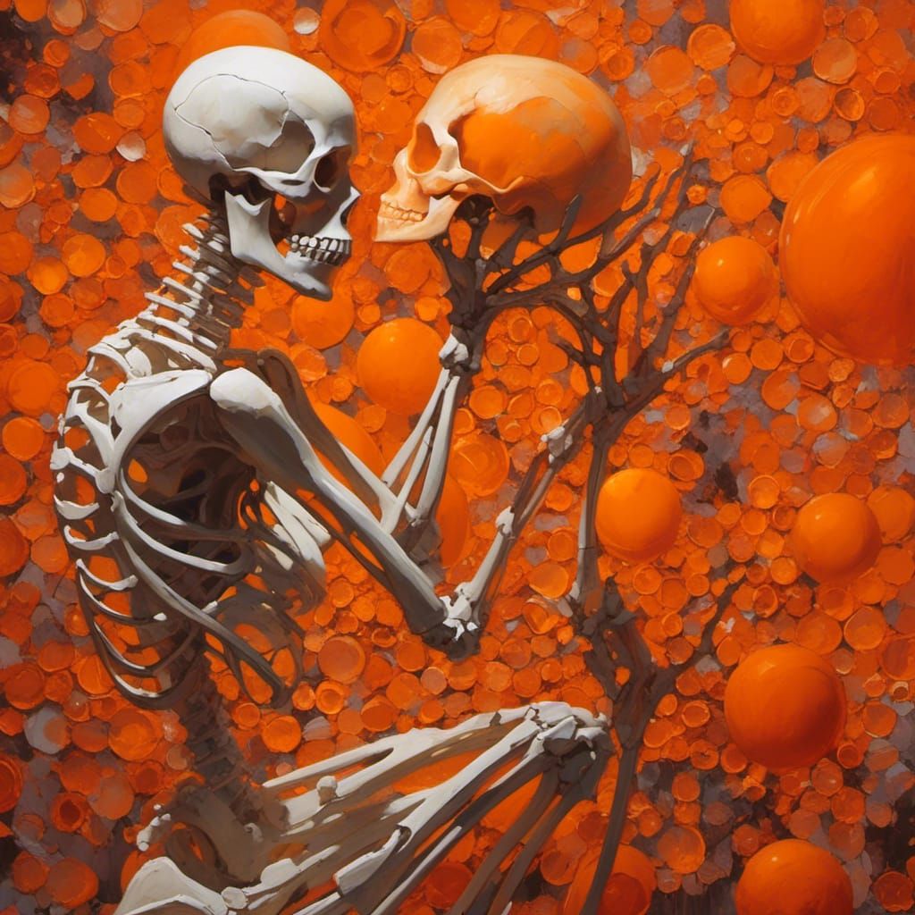 Skeletal Figure in Motion in Chaykin Style