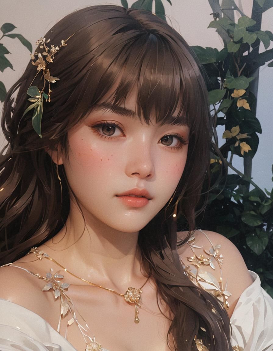 Anime Dream Garden with Luminescent Glow