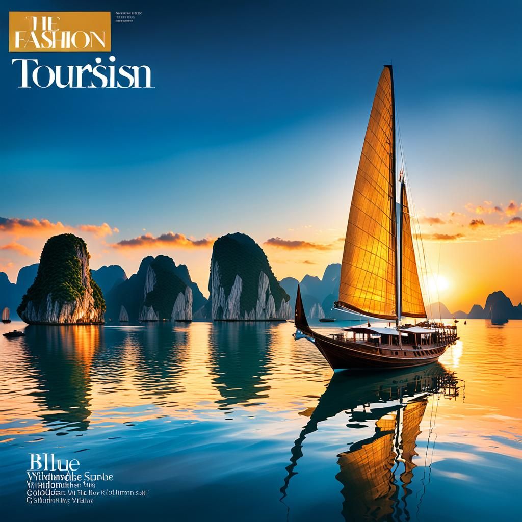 glamorous Ha Long bay on magazine cover