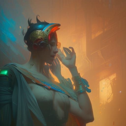 Detailed Concept Art with Volumetric Lighting