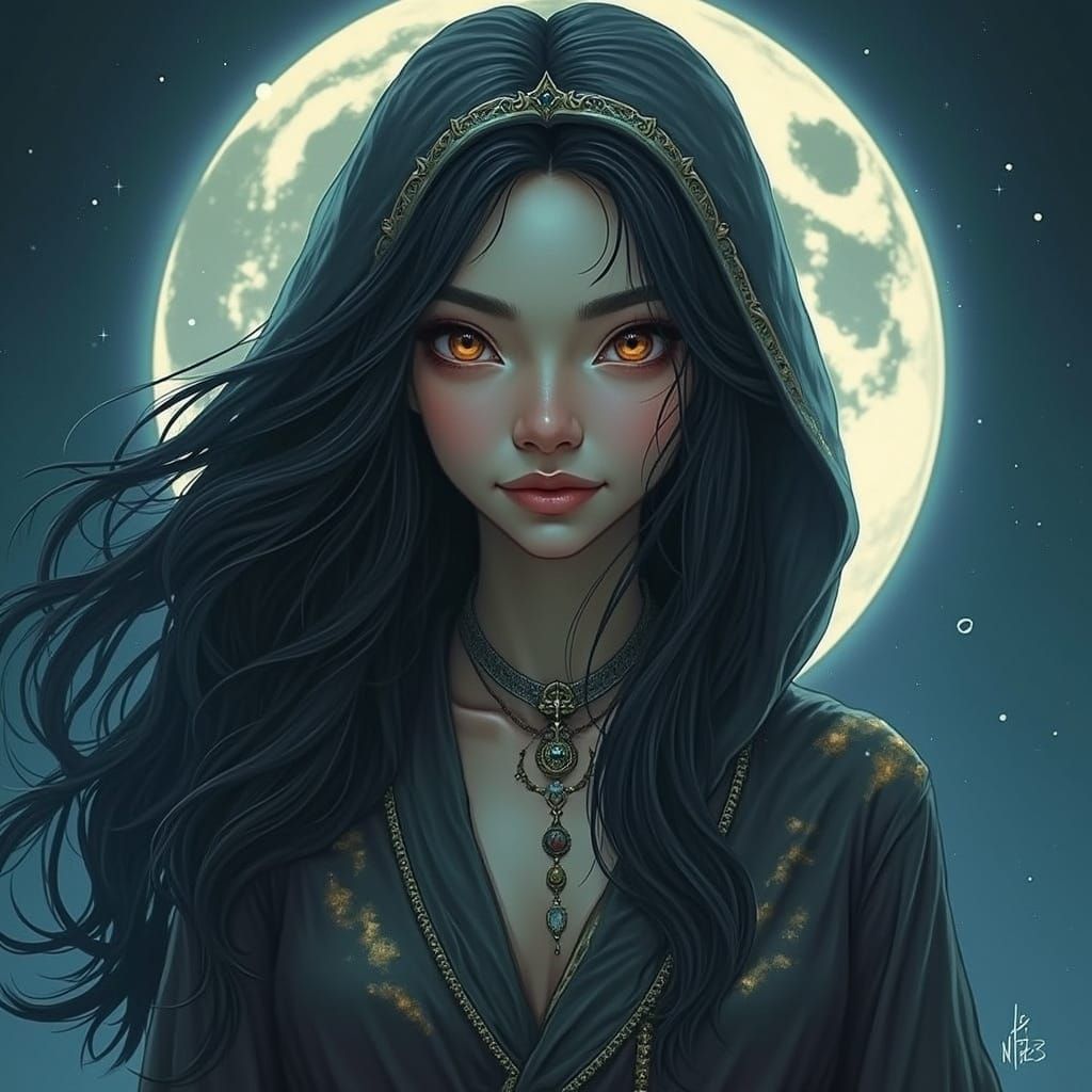 Enigmatic Figure of Light and Compassion in a Kaleidoscope o...