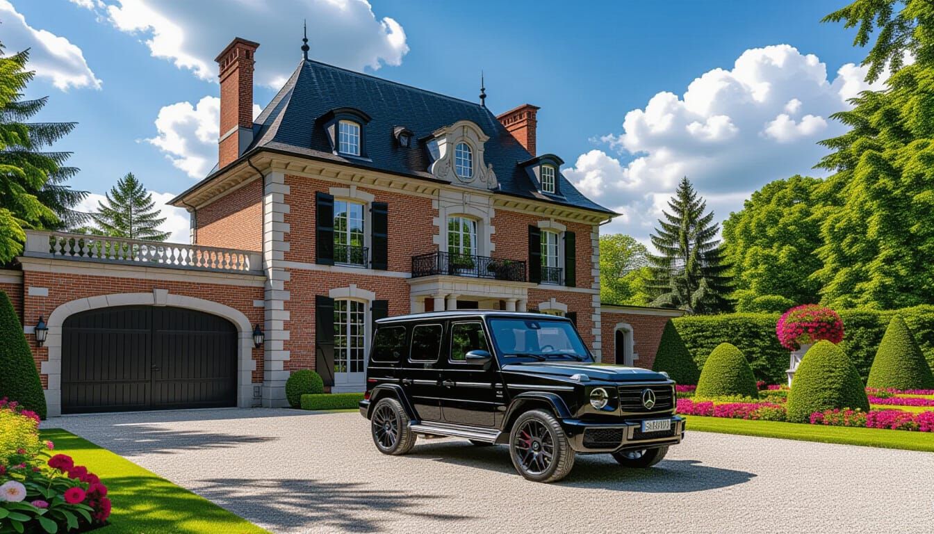 Grand Chateau with Mercedes AMG G 63 in Monet Style