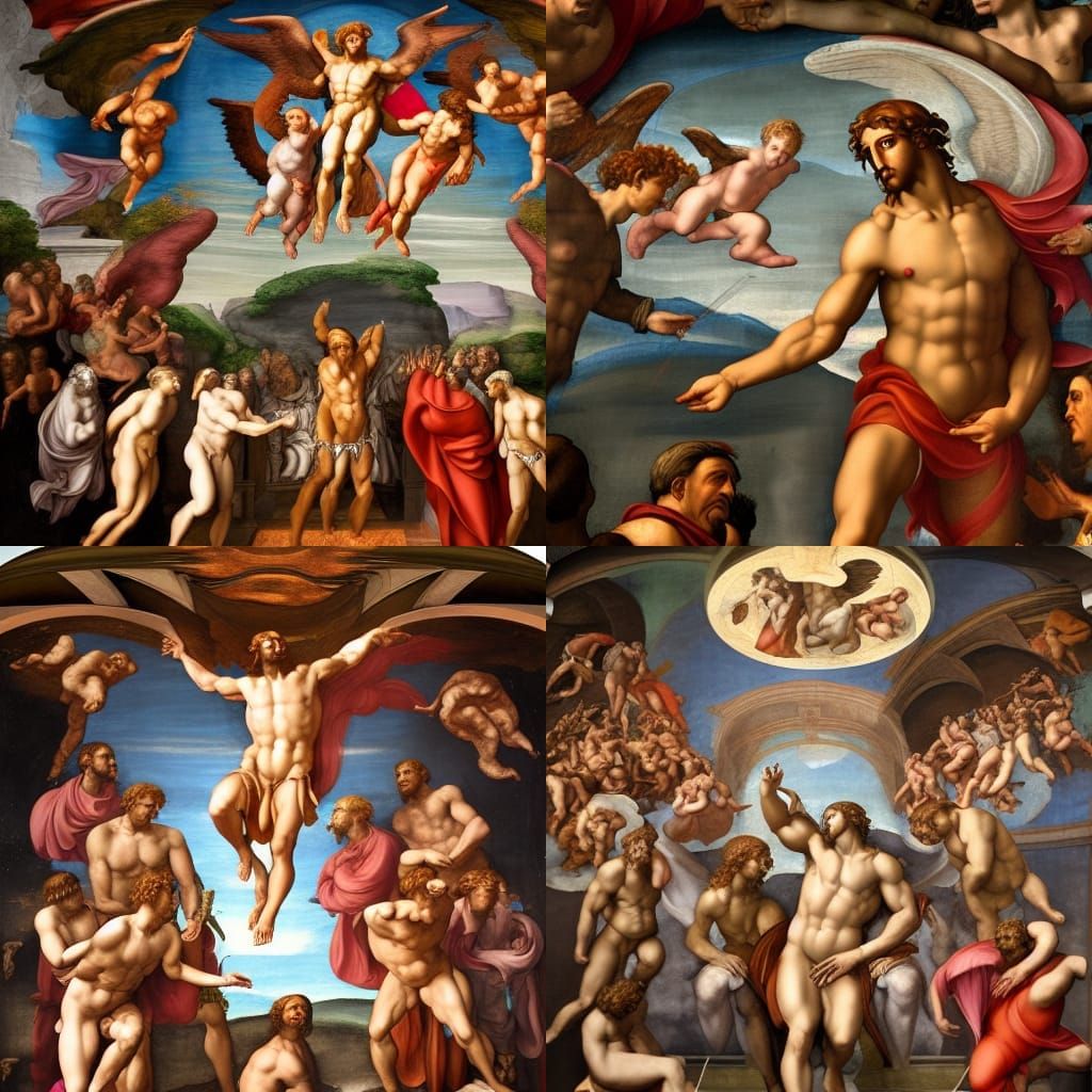 Prometheus Gives iPhone: Renaissance Fresco Art