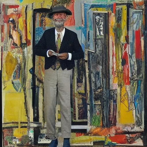 Humorous Portrait of Mr. Podgaets in Abstract Style