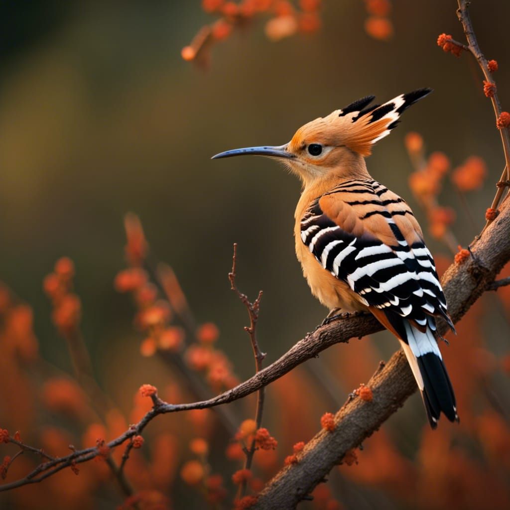 Majestic Hoopoe Bird in Natural Light