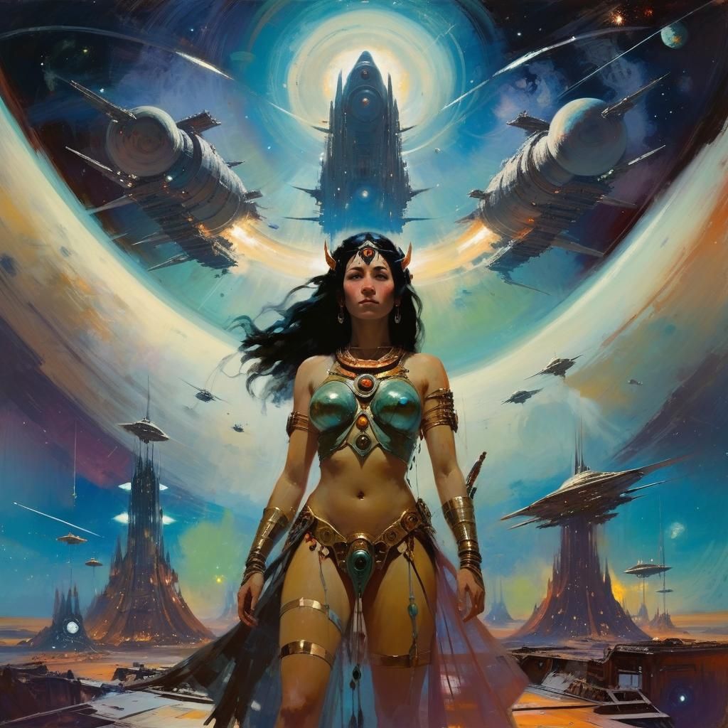 Retro Sci-Fi Album Cover: Dejah Thoris of Mars