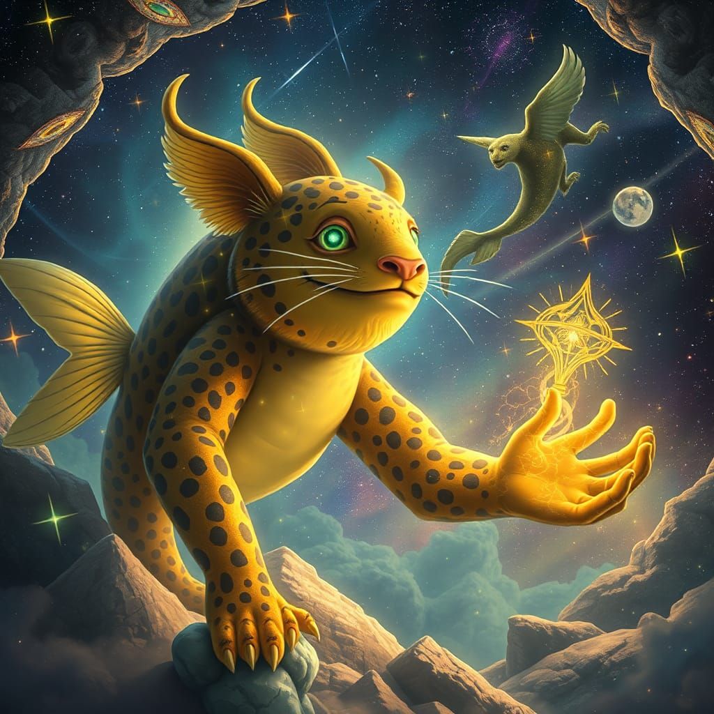 Mystical Cosmic Being: Star Grazer in Cities of Light