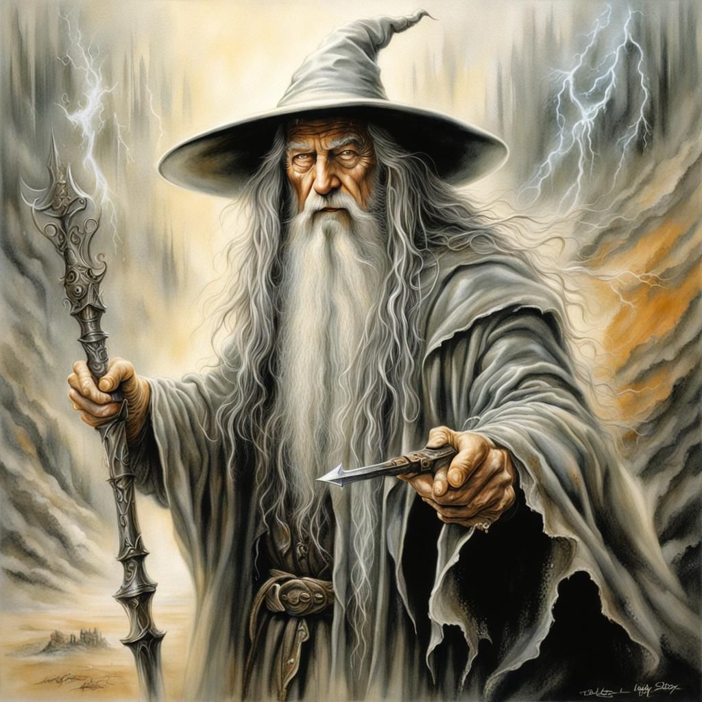 Gandalf in Luis Royo Inspired Fantasy Art